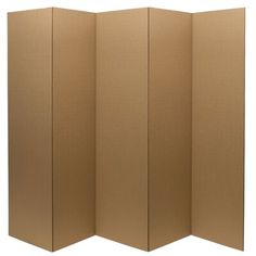 four panel room divider in brown cardboard