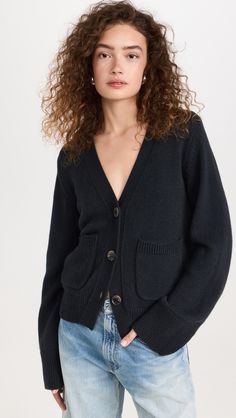 LISA YANG Danni Cardigan | Shopbop Lisa Yang, Cashmere Fabric, Pocket Cardigan, Cashmere Cardigan, Knitwear Cardigan, China Fashion, Long Sleeve Cardigan, Cardigans For Women, Sweater Outfits