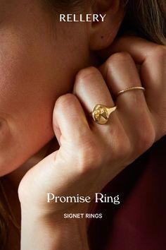 With this promise ring, make a promise to your best friend, your boo, your siblings, or anyone you love. Seal your promise with a signet ring for a whole lot of meaning in its most elegant form. Womens gold ring, Jewelry gold rings, Trendy gold ring, womens rings, Unique womens rings, Casual womens ring, womens jewelry rings, Womens jewelry trends 2020, Womens jewelry fashion, Jewelry accessories! #goldrings #rings #womensrings #jewelry #rellery Timeless Oval Dome Ring As Gift, Timeless Oval Dome Ring For Gift, Heirloom Oval Heart Promise Ring, Heirloom Heart Ring With Oval Shape, Yellow Gold Sterling Silver Signet Ring For Promise, Sterling Silver Signet Ring In Yellow Gold For Promise, Classic Personalized Diamond Promise Ring, Engraved Promise Signet Ring In Fine Jewelry Style, Personalized Oval Initial Ring For Promise