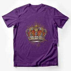 Royal Crown T-Shirt, Vintage King's Crown Graphic, Unisex Adult Clothing, Regal Queen Crown Tee Male T-Shirt Custom graphic T-Shirt.Customize your color Crown Graphic, Unisex Shirt Design, King's Crown, Gothic Crown, Royal Theme, Biker Outfit, King Tshirt, Kings Crown, Casual Wear Women