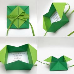 origami projects with instructions for how to make an origami frog box