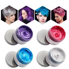 PRICES MAY VARY. ✔ INSTANT HAIR COLORING - Change your hair with lots of variation of colors just in seconds.You can easily change your style and impression, and it is a good solution for people who likes dying hair with different colors. ✔ 100% NATURAL INGREDIENTS - The Ingredients contain plant extracts, dermatologist tested, no scalp irritation, suitable for all hair types. ✔ STYLING & COLORING - Prevent your hair and scalp from salon-made damage and Enjoy everyday to begin with a new hair st Migraine Hat, Hair Color Wax, Colors Hair, Natural Hairstyle, Temporary Hair Color, Jewelry Making Kit, Hair Coloring, Hair St, Women Party