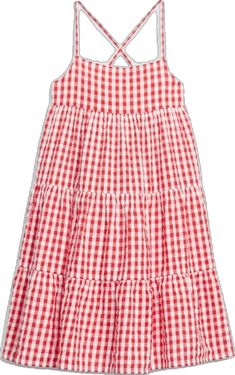 Red Sleeveless Plaid Dress For Summer, Sleeveless Red Plaid Dress For Summer, Red Cotton Dress For Picnic, Red Cotton Plaid Dress For Picnic, Red Sleeveless Plaid Dress For Spring, Red Gingham Dress, Red Gingham, Gap Dress, Gap Kids