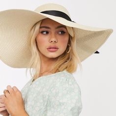 Asos London Summer Cream Straw Hat!!! Wide Brim & Stylish Bow Tie!!! Great Summer Beach Fashion Hat!!! New...Ask For More Details Or Pics... Chic Cream Wide Brim Sun Hat, Lightweight Cream Hats For Day Out, Chic Cream Straw Hat For Vacation, Cream Straw Hat For Beach Day Out, Chic Cream Brimmed Sun Hat, Chic Cream Hat For Vacation, Cream Summer Straw Hat For Day Out, Summer Cream Straw Hat For Day Out, Beige Floppy Straw Hat For Spring