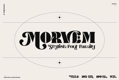 the logo for morgan's stylish forty family, which has been designed in black and white