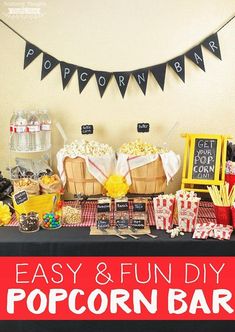 an easy and fun diy popcorn bar