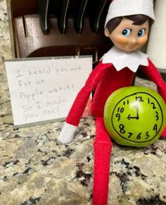 Elf On The Shelf Sprinkles Ideas, Elf On Shelf Apple Watch, Elf Apple Watch Idea, Food Elf On The Shelf Ideas, Elf Apple Watch, Magic Elf Ideas, Apple Watch Elf On The Shelf, Mean Elf On The Shelf Ideas, Elf On The Shelf Apple Watch