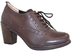 Elegant Brown High Heel Lace-up Shoes, Workwear Almond Toe Lace-up Shoes With Perforated Toe Box, Formal Round Toe Lace-up Oxfords, Formal Oxfords With Front Lace-up And Round Toe, Formal Oxfords With Front Lace-up Fastening And Round Toe, Brown Lace-up Shoes With Perforated Toe For Work, Brown Lace-up Shoes With Perforated Toe Box For Work, Formal Lace-up Shoes With Round Toe, Formal Lace-up Oxfords With Front Fastening