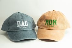 Elevate your style with our custom text  embroidered Dad Hat, a canvas for your creativity. Crafted with meticulous attention, this hat marries comfort with individual expression. You will receive a design proof prior to it being run in your Etsy's Messages upon request. 👕 Key Features: Adams Optimum Pigment Dyed-Cap 6-panel, unstructured, low-profile tuck-away leather back strap with antiqued brass buckle and grommet Cool-Crown™ mesh lining Four-row stitching on bill Adams logo on leather stra Vintage Baseball Hat, Vintage Baseball Hats, Gift For New Dad, Custom Embroidered Hats, Bride Bachelorette, Gift For Bride, Embroidered Hat, Gifts For New Dads, Embroidered Hats