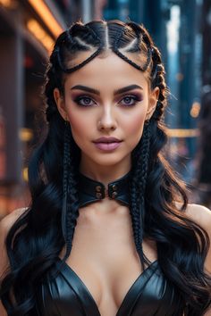 Gestylt für den Bummel durch die City Wedding Guest Braid Hairstyles, Cyberpunk Hairstyles, Rave Hair, Goth Hair, Easy Hairstyles For School, Beautiful Braids, Festival Hair, Fancy Hairstyles, Hair Dye Colors