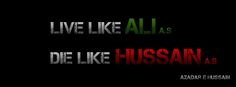 the words live like all as and die like husani are shown in red, green