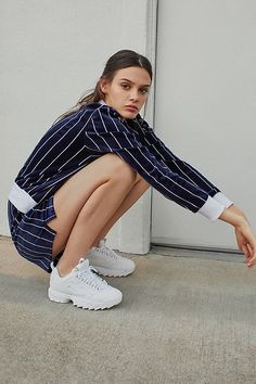 FILA Disruptor 2 Premium Mono Sneaker Chunky Sneakers Outfit, Fila Disruptor 2, Fila Outfit, Tennis Shoe Outfits Summer, Fila Disruptor, Fila Disruptors, Sneaker Outfits, Estilo Swag, Casual Chic Summer