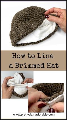 how to line a brimmed hat with crochet for beginners and knitters