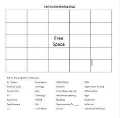 a free space chart for students to use in their class or workbook, with the text