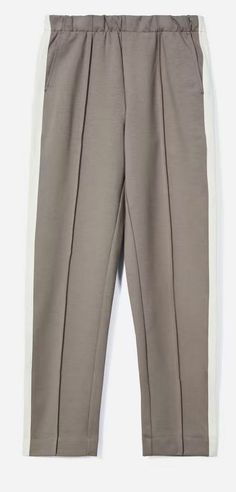 Beige/Ivory Cotton/Modal/Elastane "Dream Pant" | Everlane Athleisure Joggers For Workwear In Fall, Fall Athleisure Joggers For Workwear, Sporty Solid Color Sweatpants For Workwear, Athleisure High-waisted Sweatpants For Workwear, Sporty Straight Leg Sweatpants For Work, Tapered Leg Sweatpants With Elastic Side Panels For Work, Workwear Sweatpants With Tapered Leg And Elastic Panels, Sporty Straight Sweatpants For Elevated Casual Occasions, Sporty Pants With Ribbed Cuffs For Work