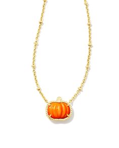 Celebrate the season in style with the Pumpkin Gold Short Pendant Necklace in Orange Mother-of-Pearl. A charming take on the classic pendant style, you’ll wear this seasonal necklace for every fall festivity, from pumpkin carving to trick-or-treating. Metal 14k Yellow Gold Over Brass Material Orange Mother Of Pearl Closure Lobster Clasp W/ Single Adjustable Slider Bead Size 19" Chain, 0.6"L X 0.55"W PendantDue to the one-of-a-kind nature of the medium, exact colors and patterns may vary slightly Dainty Jewelry Necklace, Short Pendant Necklace, Pumpkin Necklace, Engagement Rings Sale, Preppy Jewelry, Bar Jewelry, Kendra Scott Necklace, Gold Shorts, Trick Or Treating