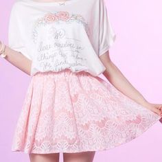 £10.45 Buy 'Tokyo Fashion – Elasticized-Waist Lace A-Line Skirt' with Free Shipping at YesStyle.co.uk. Browse and shop for thousands of Asian fashion items from Taiwan and more! Gyaru Fashion, Beauty Inspiration, A Line Skirt, A Line Skirts