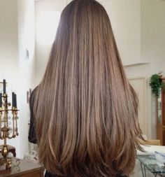 Long Hair Blended Layers, Cut Your Own Hair, How To Cut Your Own Hair, Hair Color Light Brown, Honey Hair, Light Hair Color, Homecoming Hair, Haircuts Straight Hair, Hair Color And Cut