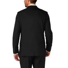 Haggar H26 Men's Tailored Fit Premium Stretch Suit Jacket - Black 36R, Size: 36 Regular Notch Lapel Tuxedo For Business Casual Winter Events, Notch Lapel Tuxedo For Business Casual In Winter, Tailored Winter Tuxedo For Business Casual, Long Sleeve Tuxedo With Button Closure For Work, Black Tailored Sport Coat With Flat Front, Tailored Black Sport Coat With Flat Front, Black Long Sleeve Tuxedo With Welt Pockets, Professional Black Blazer With Flat Front, Formal Solid Sport Coat With Button Closure