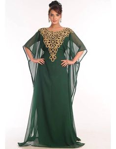 Mashallah! ❤️ Muslimah Bottle Green Georgette Hand Embroidery Party Wear Kaftan 👗 Buy latest Kaftan which are made up from best quality fabrics with latest styles from our large collections at arabicattire.com Shop Now : https://bit.ly/3p7rsOu Buy online @ $70.5 #designofkaftan #designsforkaftans #elegantkaftandresses #fancycaftan #fancycaftans #arabicattire #caftan Kaftan Moroccan Caftan, Modest Evening Dress, Zari Embroidery, Moroccan Caftan, Zari Work, Hooded Dress, Georgette Fabric, Bottle Green, Women Maxi