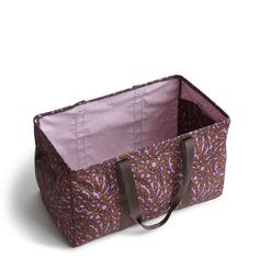 Keep your car clutter-free and your essentials neatly organized with our Large Utility Tote. Designed for convenience and functionality, making it perfect for storing groceries, sports equipment, emergency supplies and more in your vehicle's trunk or cargo space. Vera Bradley Large Utility Tote Bag in Tiny Garden Lavender Frost Brown/Purple Purple Travel Bag With Luggage Sleeve For Everyday Use, Purple Tote Travel Bag For Everyday Use, Rectangular Purple Travel Bag For On-the-go, Purple Bag With Luggage Sleeve For Everyday Use, Lavender Rectangular Bag For Everyday Use, Everyday Purple Rectangular Travel Bag, Versatile Purple Travel Bag, Lavender Tote Bag For Travel, Purple Rectangular Travel Bags