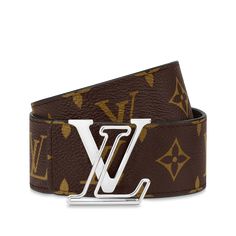 LOUIS VUITTON® - Lv Line 40mm Reversible Belt - Brown Louis Vuitton Official Website, Luxury Belts, Belt Brown, Louis Vuitton Belt, Reversible Belt, Lv Monogram, Louis Vuitton Official, Lv Belt, Louis Vuitton Men