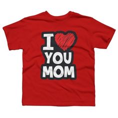 Channel your inner artist with the i love you mom premium ring spun cotton graphic Boy's t shirt created by solon2020 for Design By Humans. It's time to add a pop of color, a splash of humor, and a whole lot of creativity to your day with apparel designed by one of our global artists. We're here to help you find that perfect you style! Red T-shirt With Name Print For Gift, Red T-shirt With Text Print For Gift, Mother's Day Heart Graphic T-shirt, Red Name Print T-shirt For Gift, Red Graphic Print T-shirt For Family Matching, Family Matching Red Custom Print T-shirt, Mother's Day Red Graphic T-shirt, Red T-shirt With Letter Print As Gift, Mother's Day Red Graphic Print T-shirt