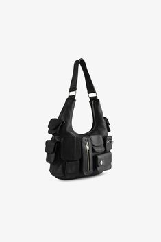 Elevate your accessory game with the Olesia Mini Cargo Bag, a chic and compact option to carry your essentials. Designed with functionality in mind, this bag features multiple pockets and compartments, ensuring you stay organized on the go. Cargo Bag, Stay Organized, Staying Organized, Flap Pocket, The Go, Carry On, Leather, Black