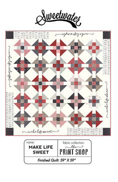 the sweetest quilt pattern is available for purchase