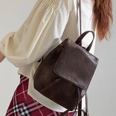 MINI Small Retro Brown Backpack Women Spring And Summer New Simple And Versatile Shoulder Bag Fashion Trend PU Leather Bag [20240202] Trendy Brown Leather Backpack For School, Trendy Brown Leather School Backpack, Trendy Brown Leather Satchel Backpack, Trendy Brown Rectangular Leather Backpack, Trendy Brown Leather Backpack For Travel, Trendy Brown Leather Shoulder Backpack, Casual Leather Backpack With Mobile Phone Bag, Brown Shoulder Bag For Back To School, Brown Softback School Bag