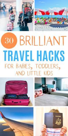 the cover of brilliant travel hacks for babies, toddlers, and little kids