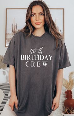 Custom Birthday Crew T-Shirt, Birthday Squad T-Shirt, Unisex Birthday Shirts, Matching Party Tees, Matching Birthday Outfit, Comfort Colors ❤Welcome to Capellaa Designs,  If you are looking for clothes that suit your pleasure, you are in the right place! I would really like to offer you the best products. I love my job and are happy to offer you quality products. If you have any questions, concerns or requests regarding my products, feel free to ask me. This is my job and you can be sure that we will get back to you as soon as possible. ❤Sizing and Coloring When choosing the product, please pay attention to the size and color. In this way, I can deliver it to you in a shorter time. ❤Product Details Unisex T-Shirt: - Comfort Colors Brand -100% cotton ❤Shipping  After placing your order, you Products I Love, I Love My Job, Love My Job, Custom Birthday, Birthday Outfit, Birthday Shirts, Pay Attention, Suits You, Comfort Colors