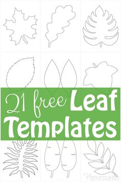 four leaf templates with the text, two free leaf templates