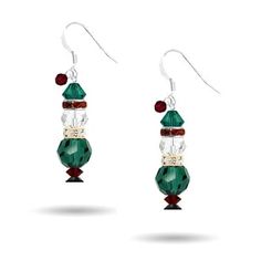 Buy Christmas Jewelry Kits - Holiday Jewelry Kits | Too Cute Beads Elf Earrings, Swarovski Christmas Tree, Holiday Baubles, Swarovski Christmas, Cute Beads, Earring Kit, Jewelry Making Kits, Santa's Little Helper, Christmas Tree Earrings