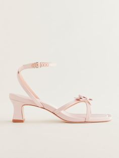 Get a pedicure or dont. Shop the Esther Block Heeled Sandal, sustainable heels from Reformation. Aesthetic Shoes, Block Heels Sandal, Linen Clothes, Fashion Item, New Bag, New Shoes, Ankle Strap, Block Heels, Shoes Sandals