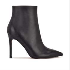 Brand New Booties From Nine West Chic Business Boots With 4-inch Heel, Chic Pointed Toe Booties For Work, Chic Ankle-high Business Boots, Chic Ankle-high Boots For Business, Elegant Fall Booties With 4-inch Heel, Elegant Spring Workwear Booties, Chic Ankle Booties With 4-inch Heel, Chic Ankle Booties For Office, Classic Pointed Toe Booties For Fall