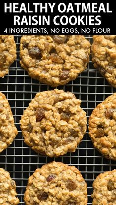 oatmeal cookies cooling on a wire rack