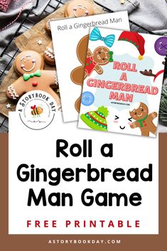 roll a gingerbread man game with free printable