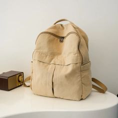 45486849949917 Beige Canvas Bag For School, Khaki Large Capacity Backpack For School, Khaki Large Capacity School Backpack, Beige Canvas Backpack For School, Student Backpack In Khaki, Khaki Large Capacity Backpack For Students, Beige Canvas School Backpack, Khaki Backpack With Zipper Closure, Student Khaki Backpack