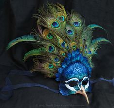 Lion King Mask, Mascara Papel Mache, King Mask, Peacock Mask, Royal Peacock, Peacock Costume, Feather Mask, Masked Ball