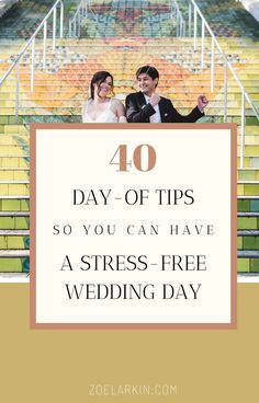 Tips for a stress-free wedding! This article will give you the lowdown on some last-minute tips that will help you not only enjoy the day more, but also allow you opportunities for the best wedding day photos. Pro tip: weddings never go exactly to plan. The key is to stay in the moment and enjoy whatever happens. So, roll with it! And lean on these 40 day of wedding tips that share with you so that you can have a stress-free wedding & enjoy the day. #weddingplanning #weddings | zoelarkin.com Last Minute Wedding Details, Planning A Small Wedding, Wedding Day Photos, Enjoy The Day, Bay Area Wedding, Wedding Fun