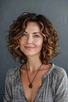 40+ Trendy Curly Bob Hairstyles To See Before You Decide Medium Length Curly Hair, Curly Hair Photos, Medium Curly, Wavy Haircuts, Medium Curly Hair Styles, Haircuts For Curly Hair, Short Wavy Hair