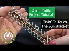 the chain maille project has been made with tiny beads