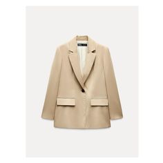 Blazer with lapel collar and long sleeves with shoulder pads. Flap pockets at front. Matching interior lining. Front button closure. Zara Blazer With Suit Collar For Office, Zara Blazer With Suit Collar For Work, Beige Collared Blazer For Work, Beige Collared Blazer For Workwear, Classic Collared Blazer For Office, Zara Single Breasted Long Sleeve Blazer, Chic Beige Blazer With Flap Pockets, Zara Long Sleeve Single Breasted Blazer, Chic Collared Office Blazer