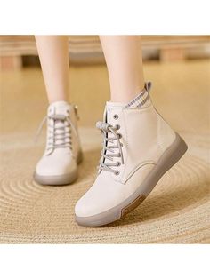 Closure Type : Side zipper, Lace-up Color : Grey Heel Height : Low Heel Boots Height Type : Ankle Boots Upper Material : PU Leather Lining Material : PU Leather Insole Material : PU Leather Outsole Material : EVA Spring Lace-up Boots With Zipper Closure And Round Toe, Beige Boots With Zipper Closure And Round Toe, Casual Martin Boots With Zipper Closure, Casual Ankle Martin Boots With Zipper, Casual Martin Ankle Boots With Zipper, Casual Ankle-high Lace-up Boots With Zipper, Casual Martin Boots With Zipper Closure And Round Toe, Casual Lace-up Boots With Zipper And Round Toe, Casual Martin Boots With Zipper And Round Toe