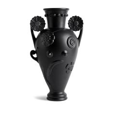 Pantheon Persephone Vase - Black - L'OBJET Greek Amphora, Objects Drawing, Greek Vase, Vase Noir, Classical Mythology, Brand Symbols, Greek Vases, Wonders Of Nature, Black Vase