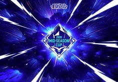 a blue and purple background with the words mid season cup