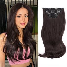 PRICES MAY VARY. 🔥【Clip In Hair Extensions】 ALXNAN Hair Extension Soft Lace Weft slim design lays closer to the scalp for a seamless transition with natural hair. 7 PCS/SET Hair Extensions With Newly design! Only 170~190 g! You can’t even tell they are in unless you feel your head. The hair is light & smooth, fluffy & full which achieve a Thick volume look with more comfort. 🙆‍【Long Stright Layred Hair Extensions】Long Layred Hair Extensions have perfect volume and naturally layers, which makes Layered Hair Extensions, Hair Extensions Dark Brown, Hair Extension Lengths, Hair Extensions Long, Back To School Hair, Clip In Hair Extension, Marley Hair, Long Hair Extensions, Hair Set