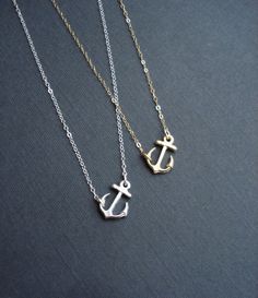 Sideways Anchor Necklace Silver Or Gold. Anchor Necklace In Sterling Silver Anchor Pendant Necklace Everyday Nautical Anchor Jewelry, Nickel-free Anchor Shaped Sterling Silver Jewelry, Nickel-free Sterling Silver Anchor Jewelry, Everyday Silver Anchor Jewelry, Everyday Silver Jewelry With Anchor Shape, Anchor Shaped Jewelry With Adjustable Chain For Gift, Anchor Shaped Charm Jewelry As Gift, Nautical Sterling Silver Necklace As Gift, Nautical Sterling Silver Necklace Gift