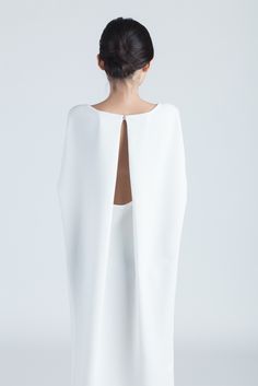 KAAREM Slits Design, Wedding Dress Open Back, Structured Fashion, Triangle Dress, Dolman Dress, Minimal Dress, Simple Wedding Dress, Dress Open Back, Open Back Dress